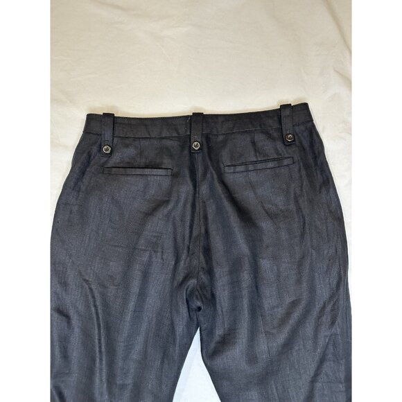 J. Crew Women’s 100% Linen Black Chino Pants 10 M - Picture 5 of 9